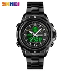 Часы SKMEI мужские электронные с хронографом и светодиодной подсветкой, модные цифровые водонепроницаемые из нержавеющей стали, 2020