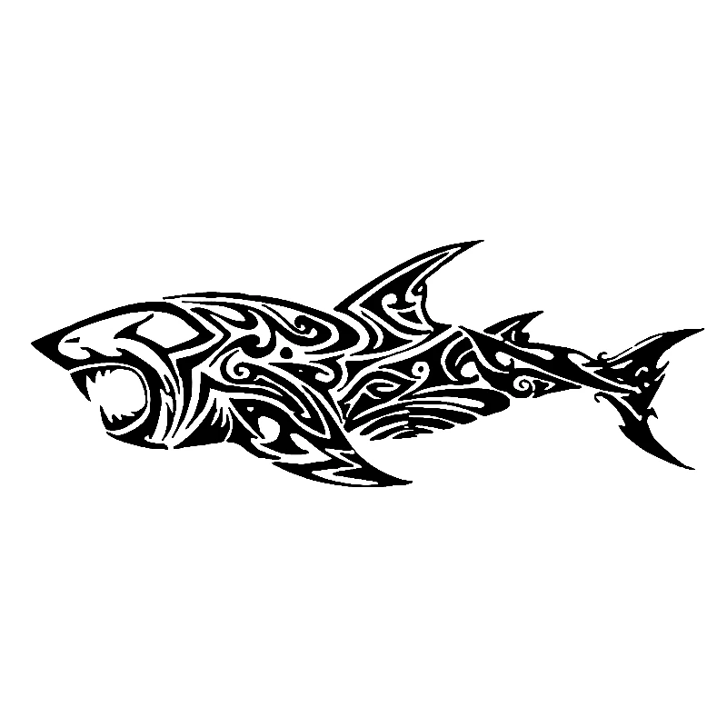 

Fish Tribal Tattoo Shark Decor Art Car Sticker PVC Decal, for Audi, Buick, Ford, Mazda, Volkswagen, Honda,ZWW-2944