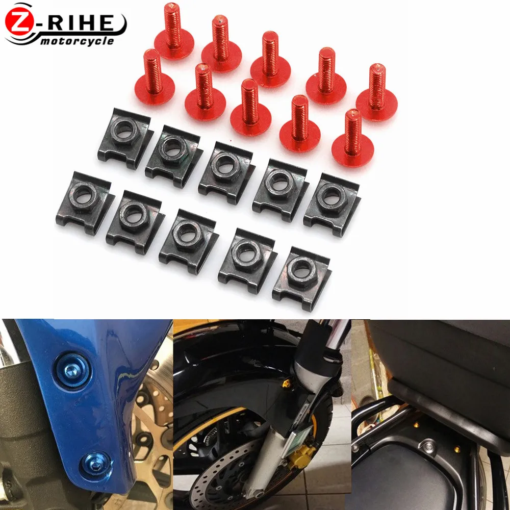 10 шт. болты для обтекателя зажим крепления скорости пружинные гайки Honda VFR NC 700 750 800