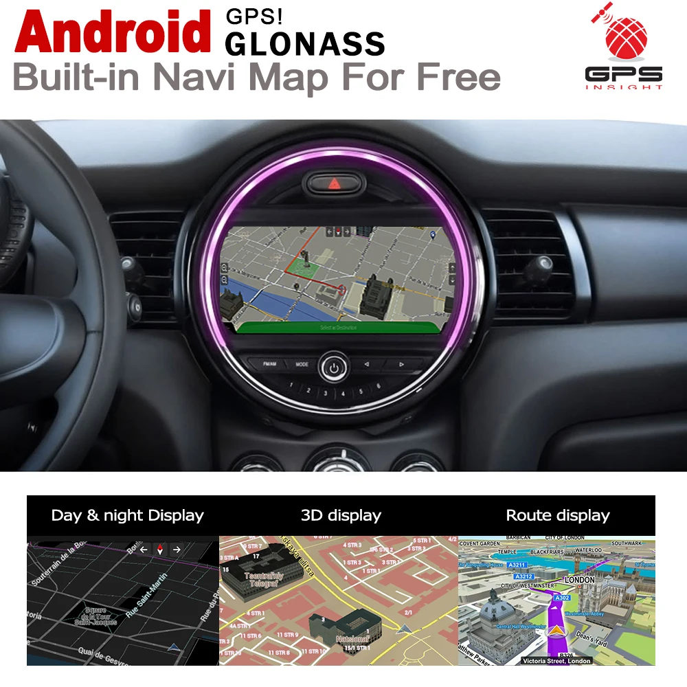 Автомобильный мультимедийный плеер с Android Auto радио для Mini 2015 2016 2017 2018 Countryman R60 DVD GPS 8 ядер стерео WIFI включен.