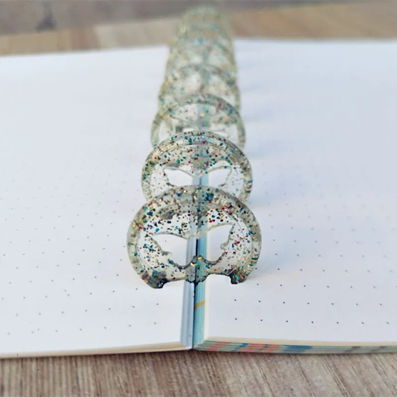 100 шт 26 мм красочная прозрачная бабочка отверстие кнопка переплета Пряжка