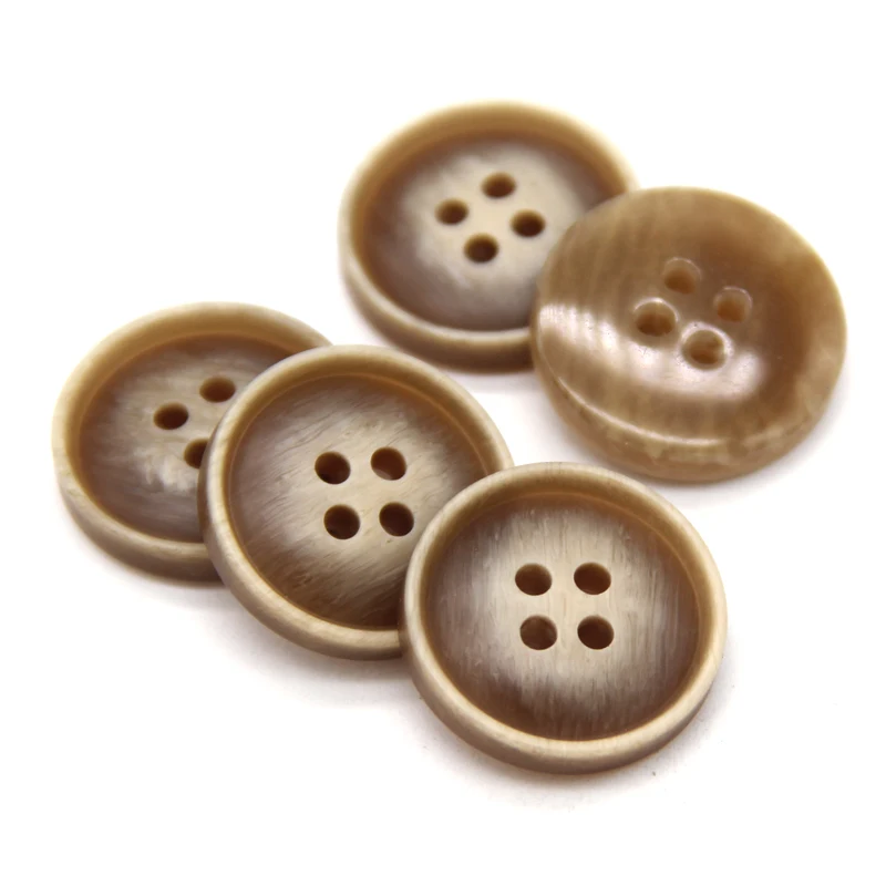 

15mm 20mm Beige Resin Suit Coat Buttons For Clothing Jeans Pants Decorative Handmade DIY Crafts Sewing Accessories Wholesale