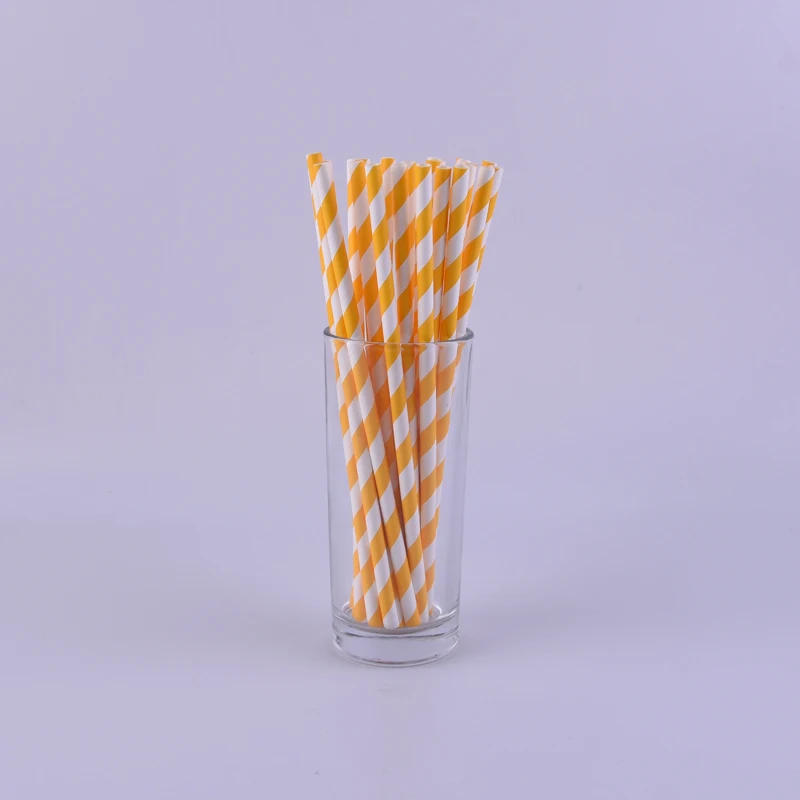 Одноразовые бумажные соломинки в полоску 25 шт.|Украшения своими руками для