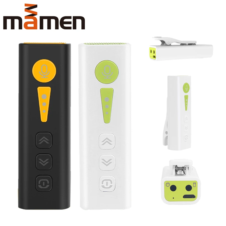 Беспроводной микрофон MAMEN Bluetooth 5 0 многофункциональный стереозвук с зажимом для
