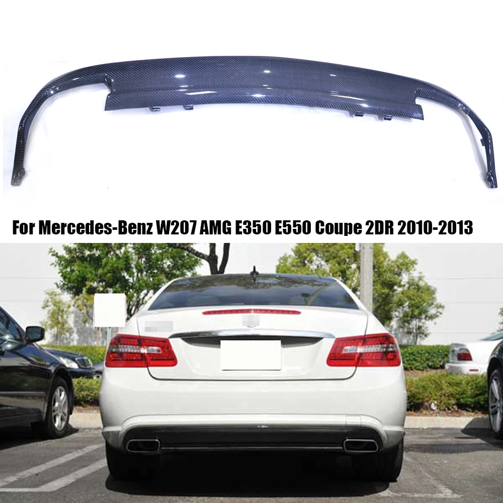 

For Mercedes-Benz E Class W207 AMG E350 E550 Coupe 2DR 2010-2013 Real Carbon Fiber Rear Bumper Lip Diffuser Auto Tuning