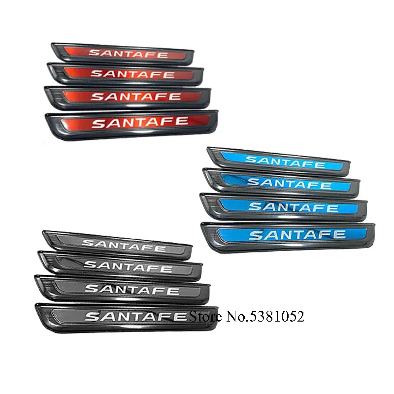 

Автомобильная наклейка для Hyundai Santafe 2020, аксессуары Santafe, Накладка на порог из нержавеющей стали, защитная полоса, автомобильные аксессуары