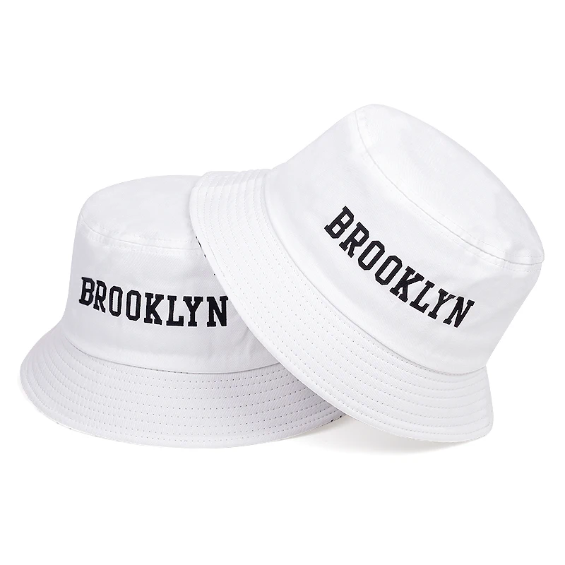 Панама хлопковая для мужчин и женщин модная шапка с принтом BROOKLYN отдыха на