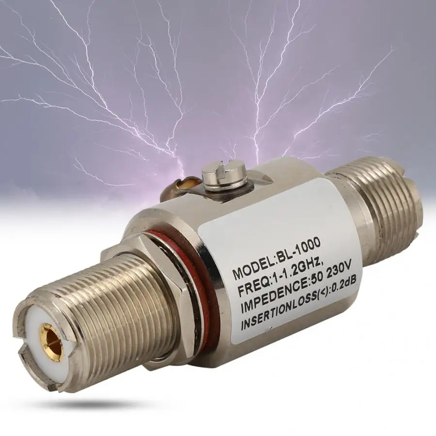 Arrester с разъемом Lightning 1-1 2 ГГц 200 Вт PL259 Female/UHF Female/SO239/M | Электроника