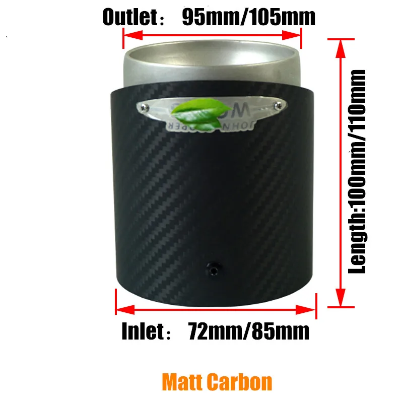 1 шт. 3K углеродный высококачественный глушитель выхлопных газов для MINI Cooper S R55 R56