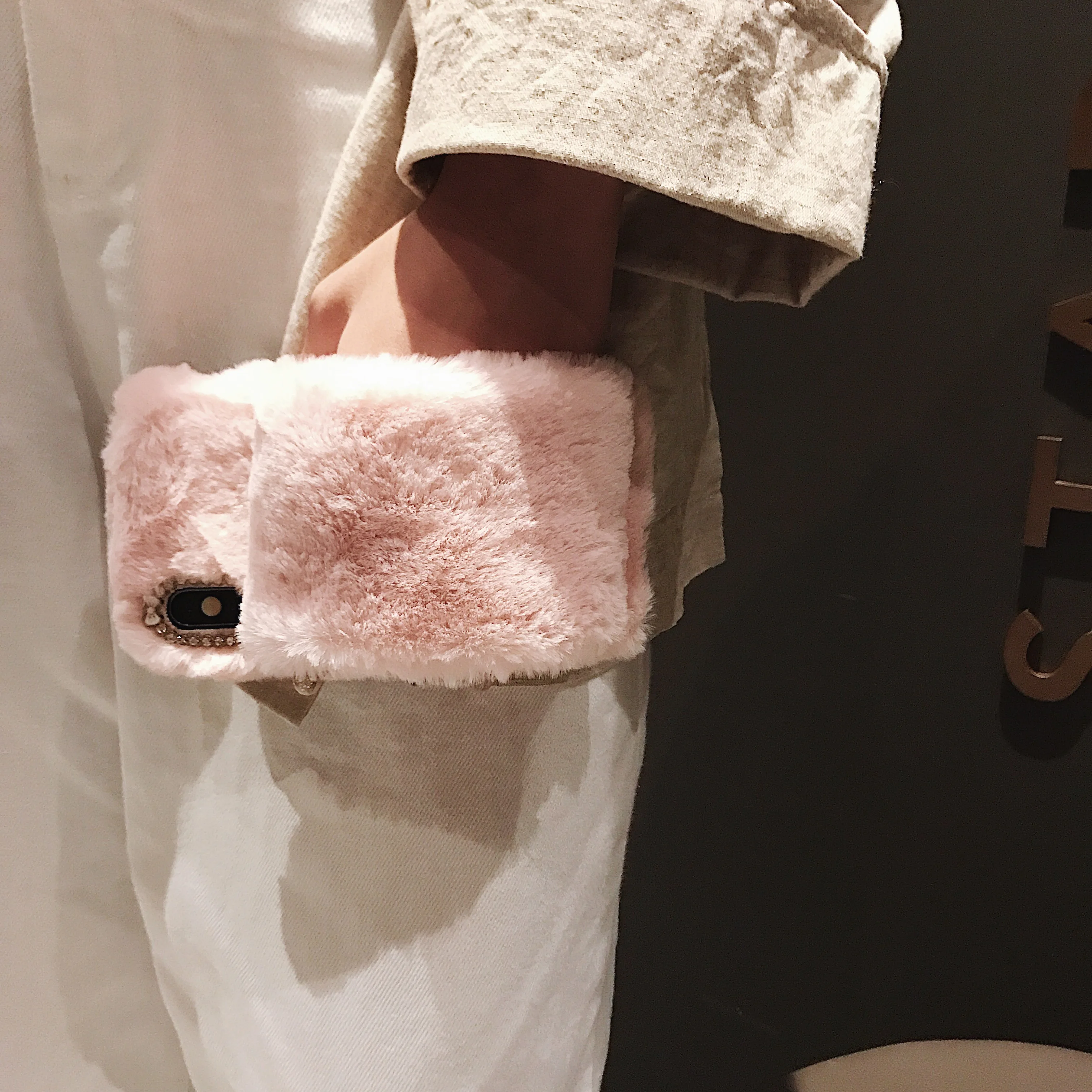 Hand Warm Fur Cases For LG V40 V30 V20 V10 K4 2017 European G6 G5 G4 G3 G2 X Power 2 K10 3 Silicone Covers | Мобильные телефоны и