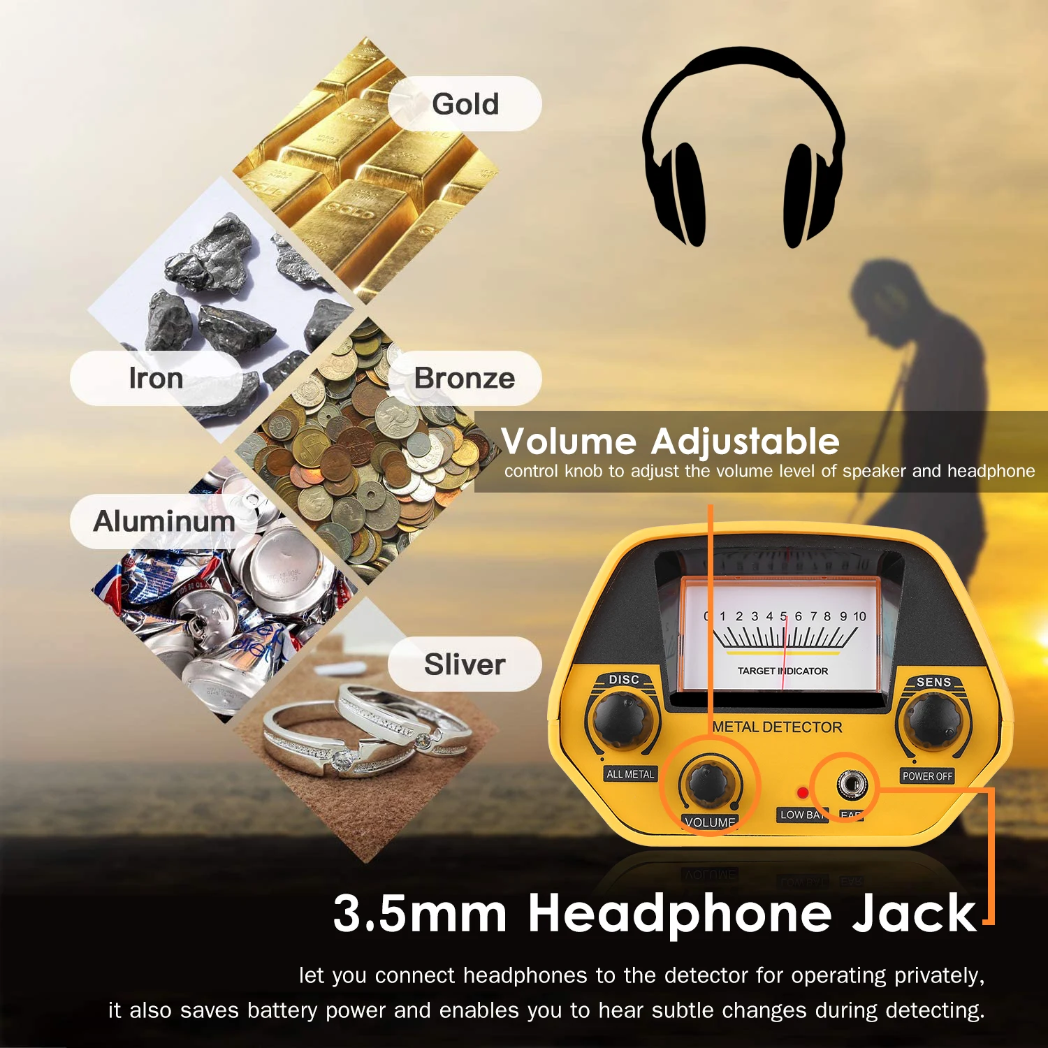 

Professional Metal Detector Pinpointer High Precision Metal Finder Jewelry Treasure Hunter Gold Digger Metal Detecting Tools