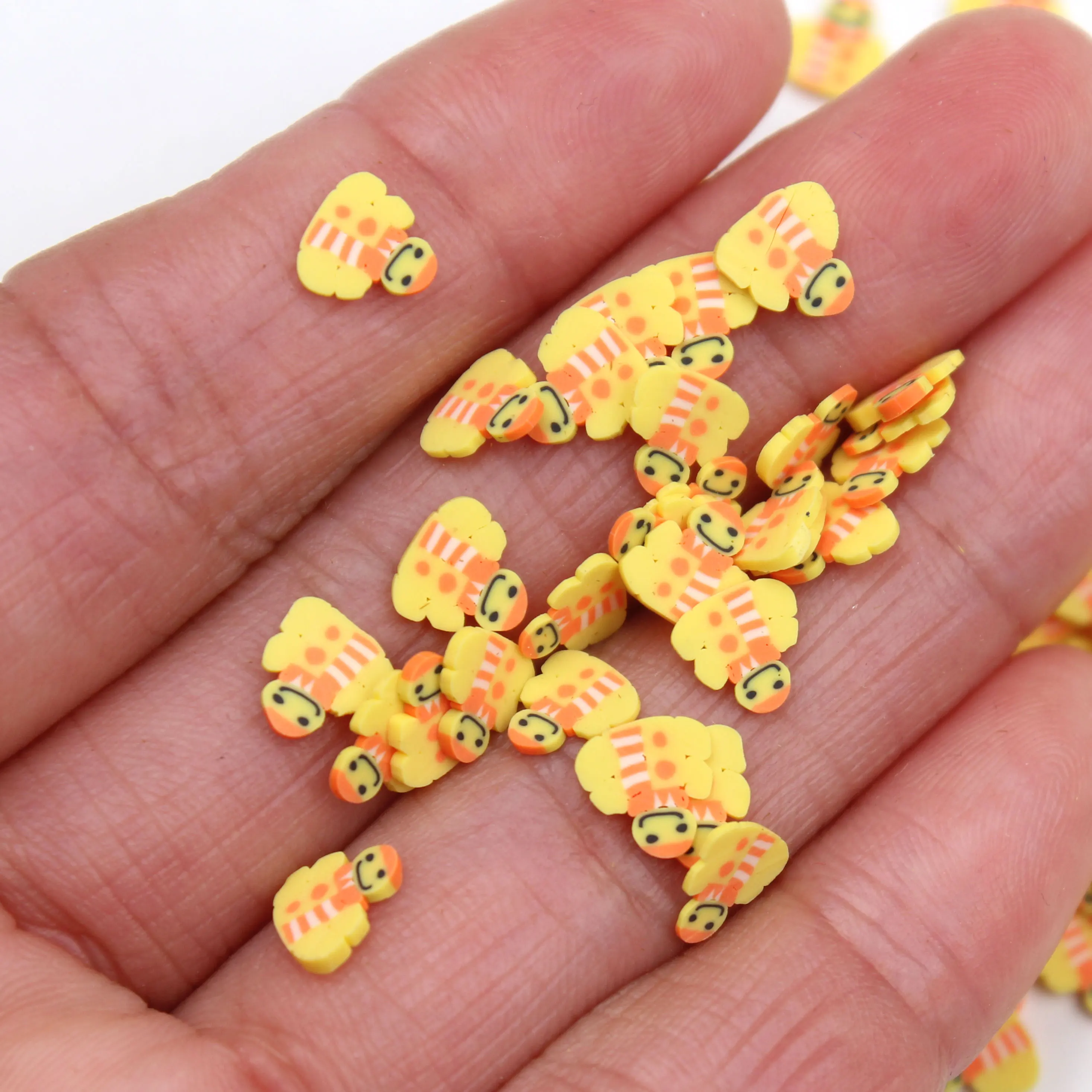 100 г/лот желтый Снеговик ломтиков из полимерной глины посыпка для Рождественская