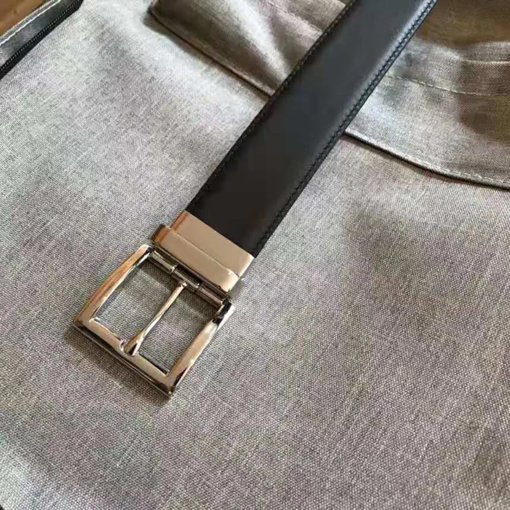 

Top 3.4Cm Adjustable Quality Leather For Men Black Belts Jeans Fashion Luxury Classic Brand Designer LOGO Belts With Gifts Box