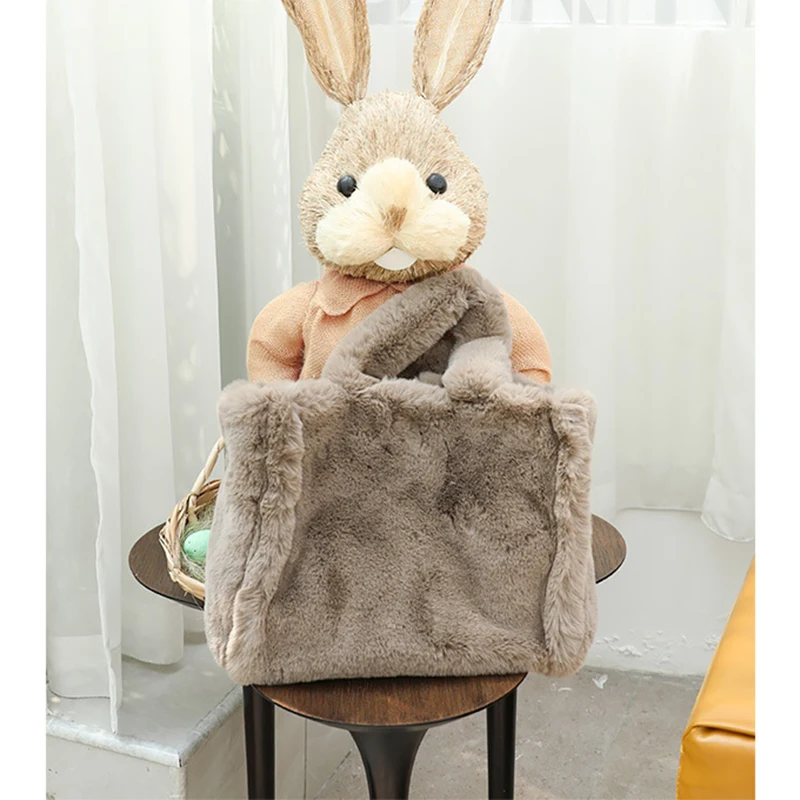 Осенне-зимняя сумка для отдыха пушистая Женская на плечо модные плюшевые