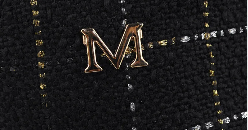 M Letter Winter Plaid Men Women Hat Harajuku Tide Fahsion Hip Hop Cap Snapback Baseball Caps Punk Rock Style Black Hats
