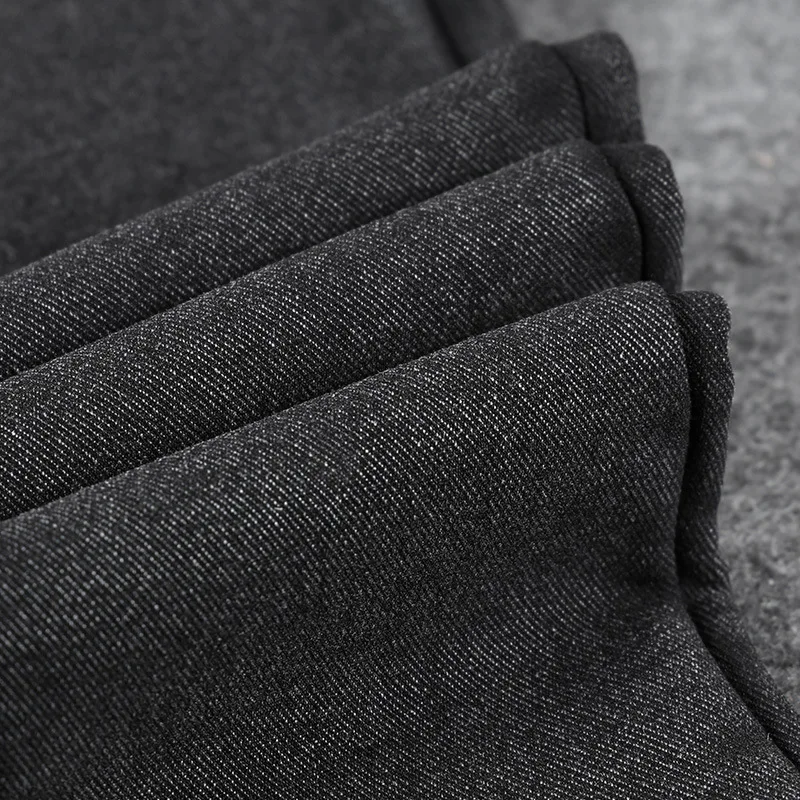 

2019 Women Winter Thick Warm Jeans Black High Waist Jeans Vintage Autumn Elastic Pencil Trousers Slim Female Skinny Snow Jeans