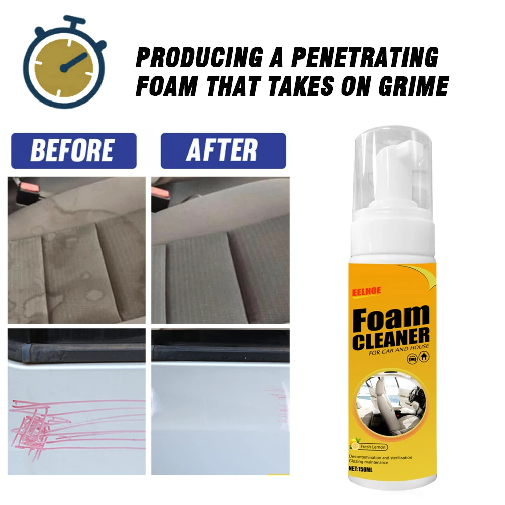 Multi-purpose Foam Cleaner Spray Car Interior Anti-Aging Protection Home Cleaning Lemon Scented | Дом и сад