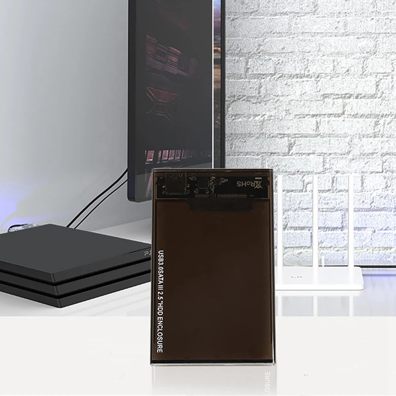 hdd case 2 5 inch transparent sata to usb 3 0 hard disk box tool free 6gbps 2tb uasp usb ssd hdd enclosure free global shipping