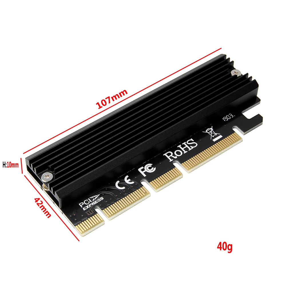Алюминиевая карта адаптера PCIE3.0 M.2 SSD к PCIE 3 0 4X 8X 16X Конвертор силиконовый