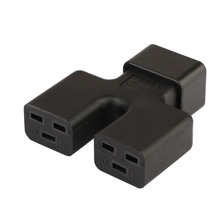 2 * C19 Женский адаптер питания IEC 320 C20 штекер на двойной PDU UPS 16 А 250 В | Электроника