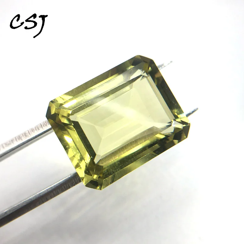 CSJ натуральный лимон кварц незакрепленный драгоценный камень 16*20 мм 21.5Ct для Diy