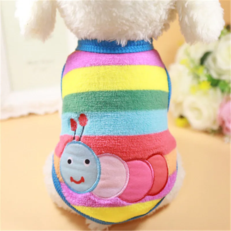 

2018 New Autumn/Winter Cartoon Pet Puppy Cat Coats Jacket Warm Soft Fleece Dog Clothes for Small Dogs Chihuahua Yorkie Clothing