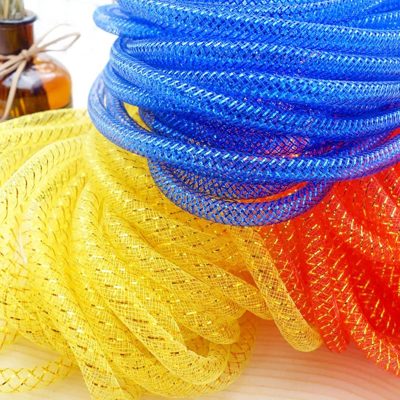 8mm magic color Tubular Horsehair Crinoline Tube Crin elastic net tube skirt clothing accessories | Fabric