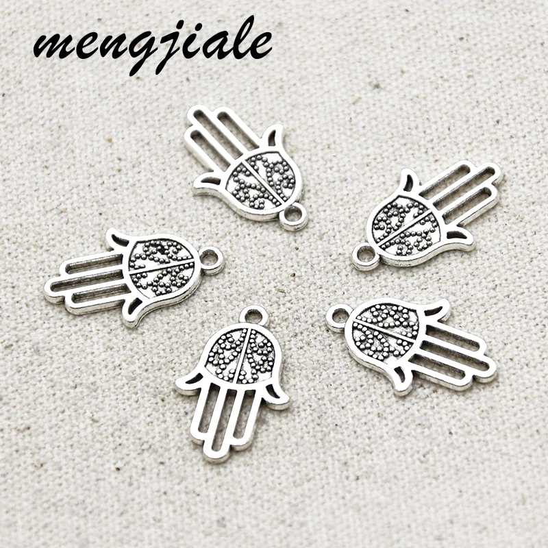 

15 шт. металлический сплав рука Фатимы Подвески старинное серебро Хамса подвески для самостоятельного изготовления ювелирных украшений для...