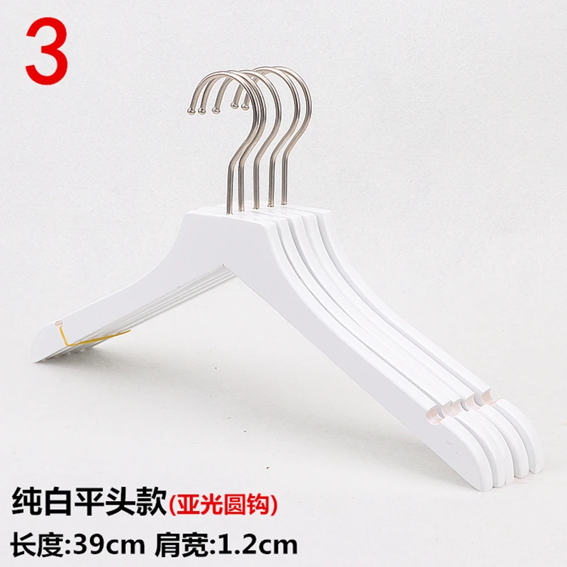 10 шт./лот белые вешалки для пальто из массива дерева деревянная вешалка брюк