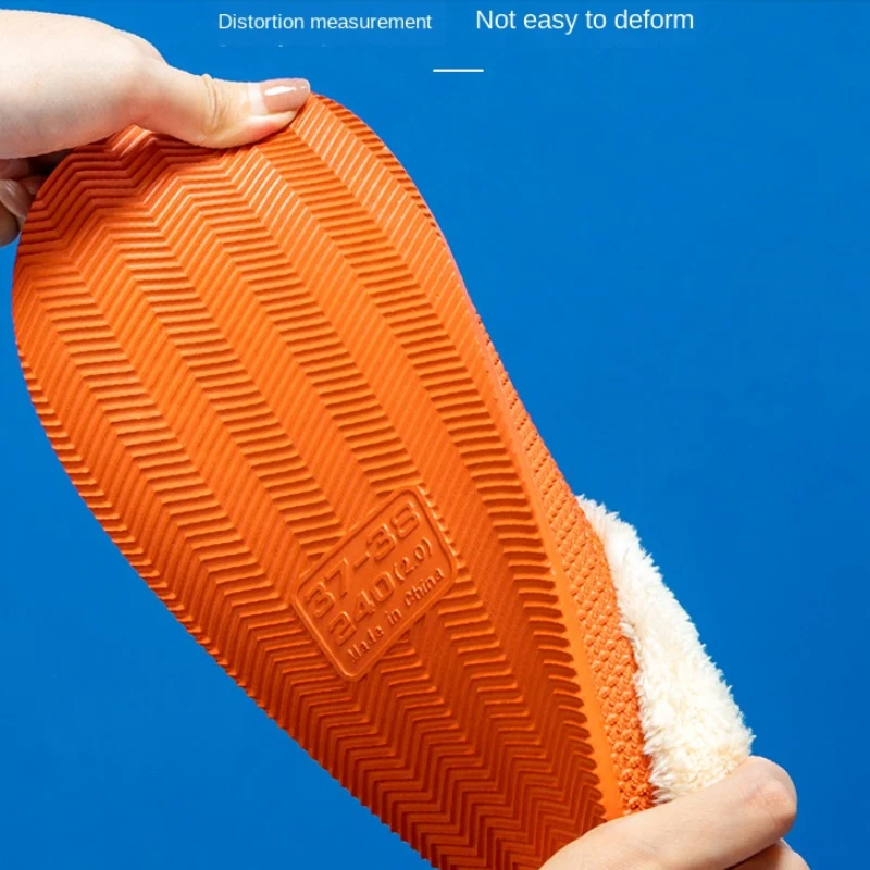 

Big size Winter Women Slippers indoor EVA Non-slip soft-soled cotton Slippers Waterproof plush warm Unisex slippers memory foam