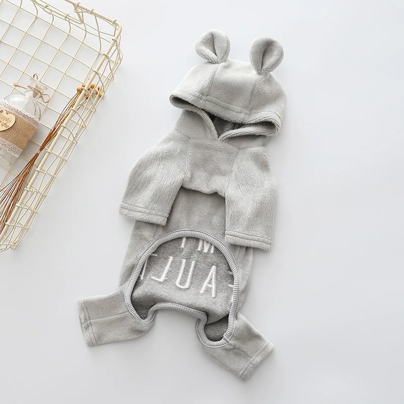 Зимняя одежда для собак мягкие комбинезоны домашних животных костюм щенков