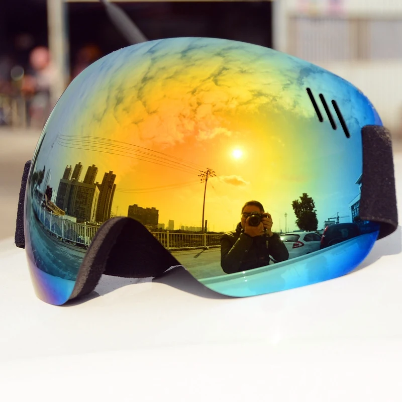 

Cool Unisex Ski Goggles Ski Snowboard Goggles Anti-Fog UV Protection Spherical Lens Frameless Snow Sports Goggles For Men Women