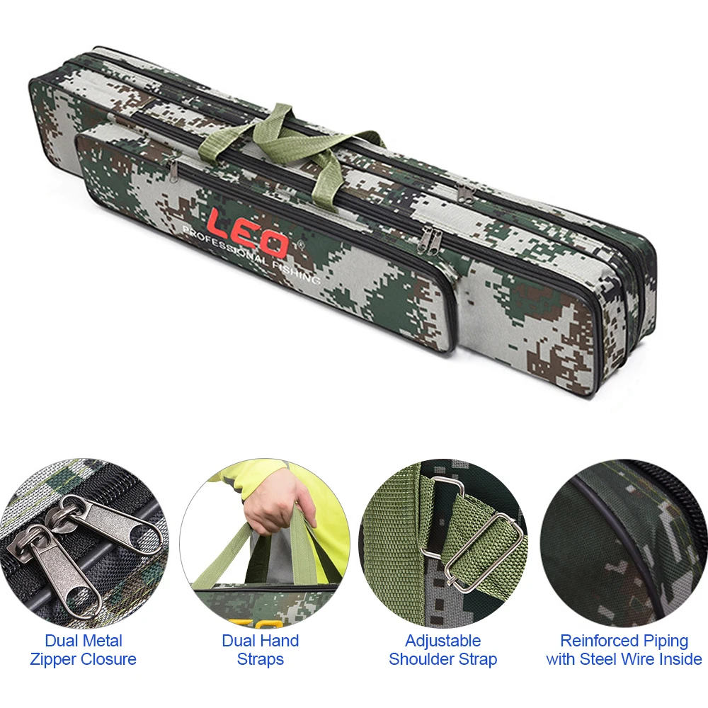 Двухслойная сумка для удочки 80 см/90 см рыболовной снасти инструмент переноски