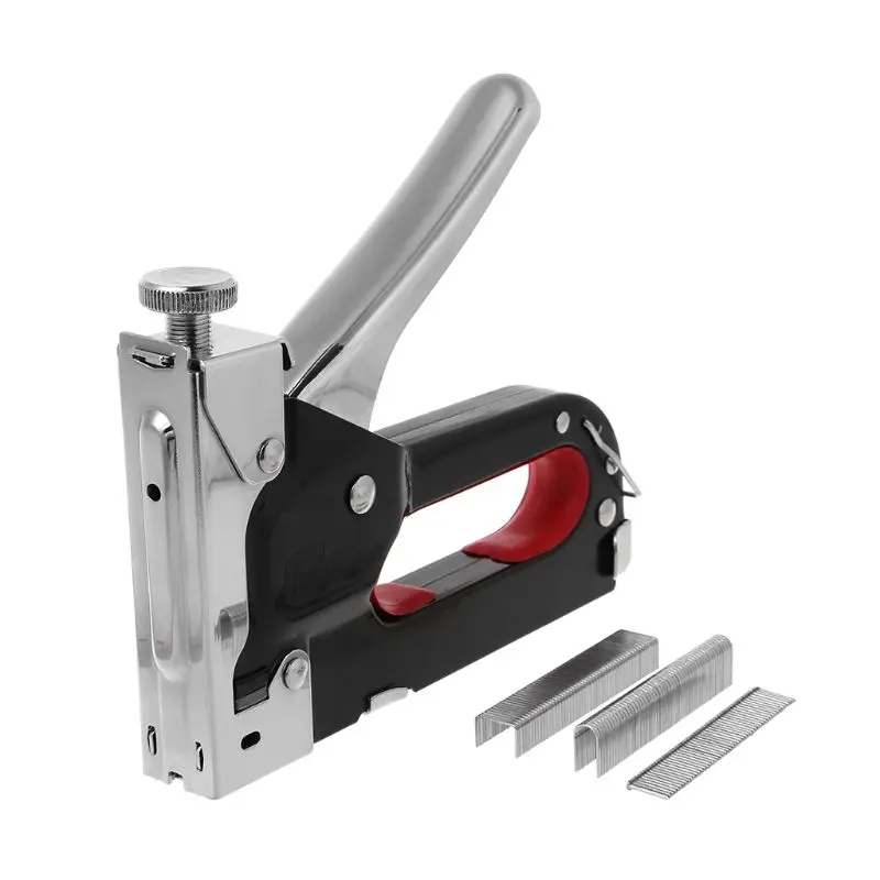 

3 Way Manual Heavy Duty Stapler Staple Gun Nailer Tacker With Staples Nails Set For Upholstery Wood Framing Door Furniture