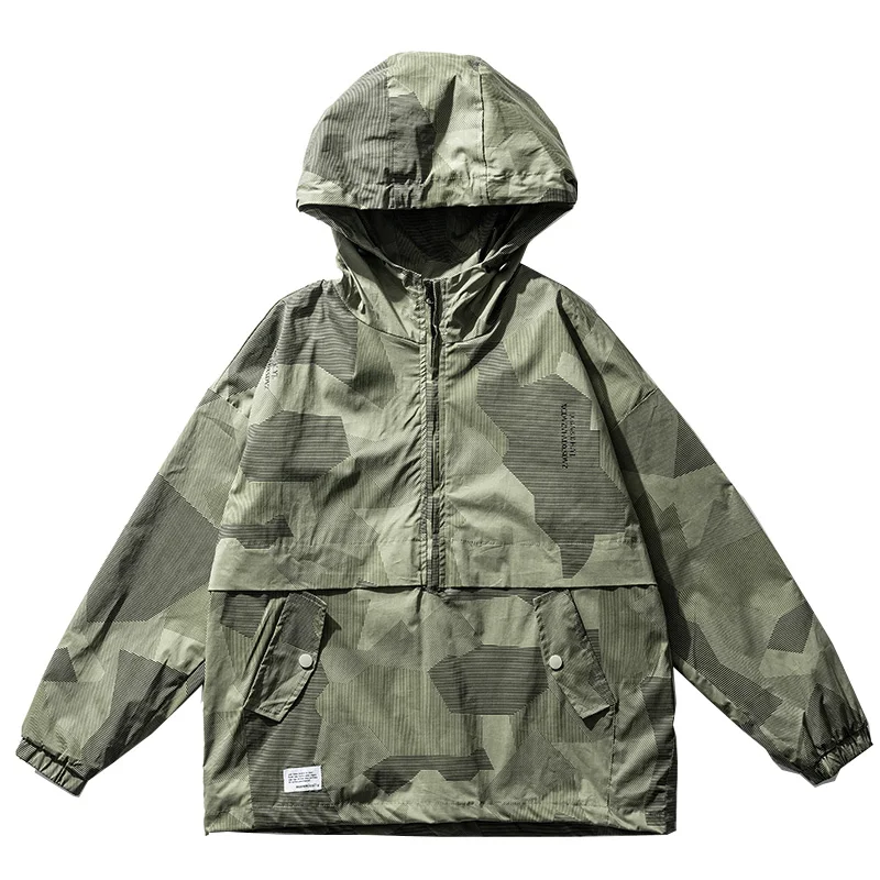 

Japanese Streetwear Camouflage Tooling Hoodie High Quality Harajuku Jacket Men Clothing 2021 Spring Military Outerwear Male