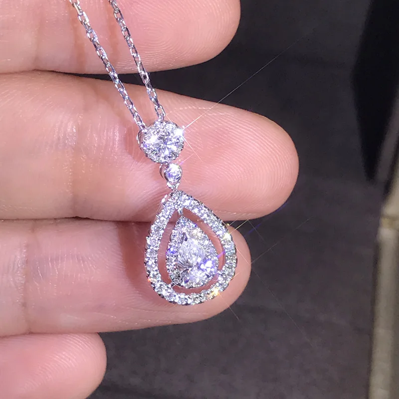 Женское ожерелье с подвеской из драгоценных камней 18 К | Украшения и аксессуары