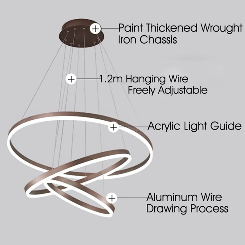Современный минималистичный светодиодный круглый подвесной светильник для