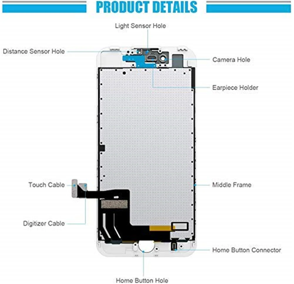 HD светодиодный экран для iPhone 6 6s Plus 6Plus 7 plus 8 ЖК-экран с 3D сенсорным экраном