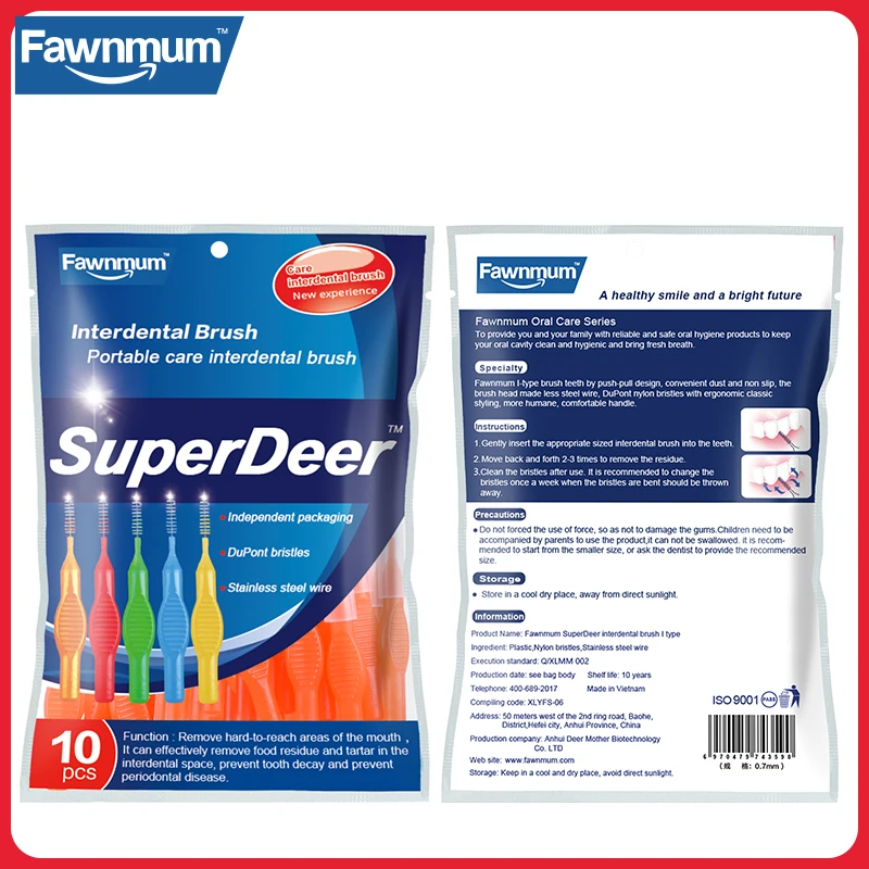 Fawnmum 10 шт. i образный для ухода за межзубным пространством щетка зубочистка