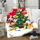 Disney рождественское покрывало с Микки Маусом и Минни Маус комплект одеяло подарки Детские плюшевые одеяло диван-кровать замороженная Эльза и Анна постельные принадлежности для мальчиков и девочек, одежда для детей