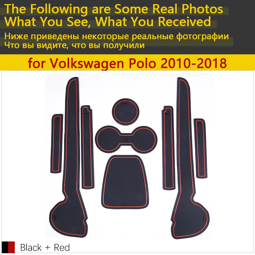 Противоскользящие резиновые чашки подушки Салонные подложки для VW POLO MK5 6R 6C 2010~ 2011 2012 аксессуары наклейки для автомобиля