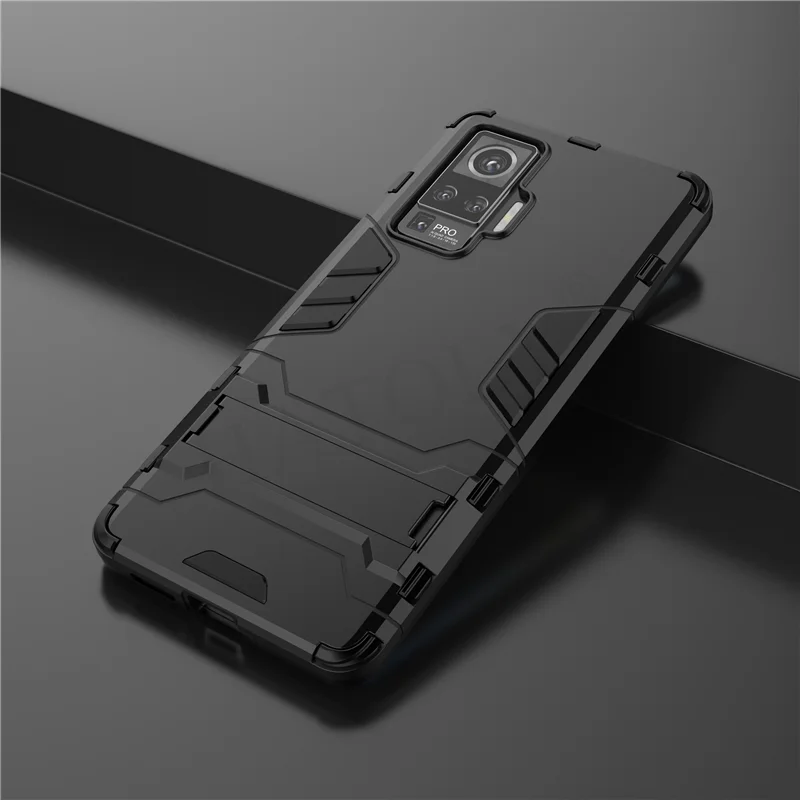 

For Vivo X50 Pro Case Cover X27 X30 X23 X21 Pro TPU Bumper Robot Holder Stand Shockproof Armor Phone Back Case For Vivo X50 Pro