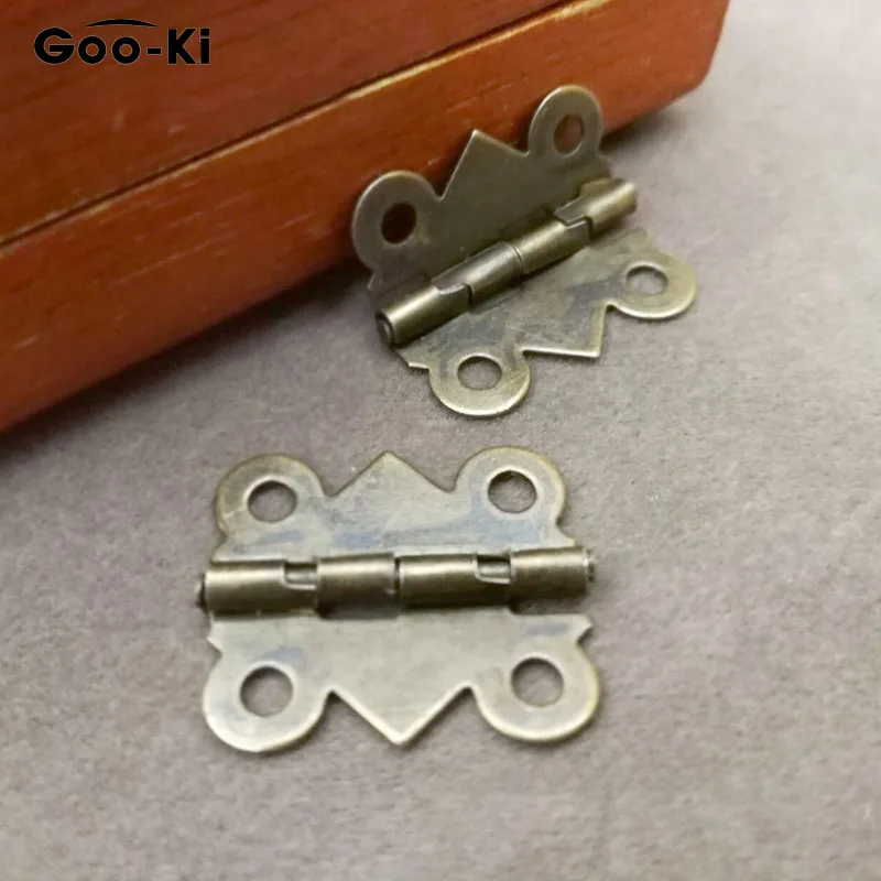 20 шт Мини дверные петли сформой бабочки покрытые золотом серебром бронзой шкаф с