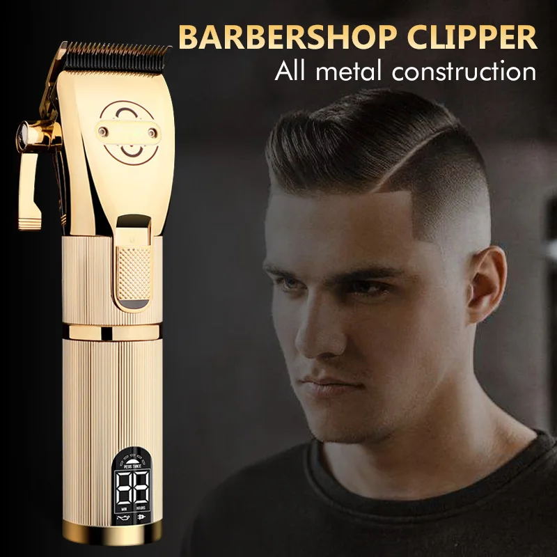 2021SuperProfessional Hair Trimmer Gold Electric Trimmer For Men Cordless Rechargeable Barber Hair Cutting Machine Hair Styling