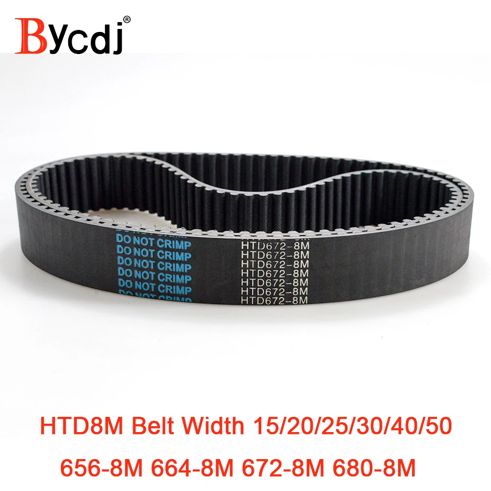 

HTD 8M synchronous belt C=656/664/672/680 width 15/20/25/30/40/50mm Teeth 82 83 84 85 HTD8M Timing Belt 656-8M 672-8M