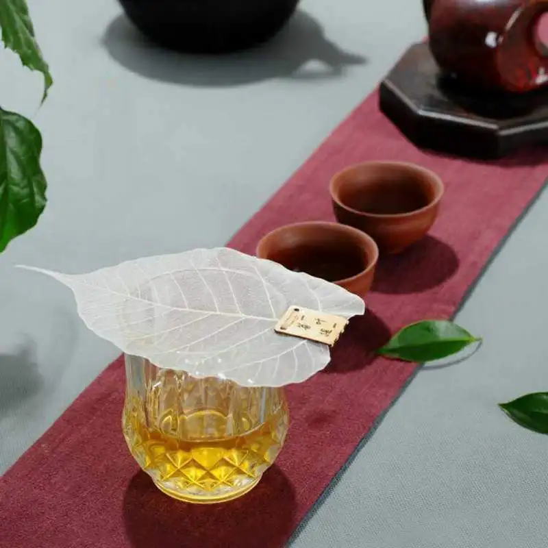 Новый Белый листья Бодхи фильтр для чая сетчатый в форме книжного маркера