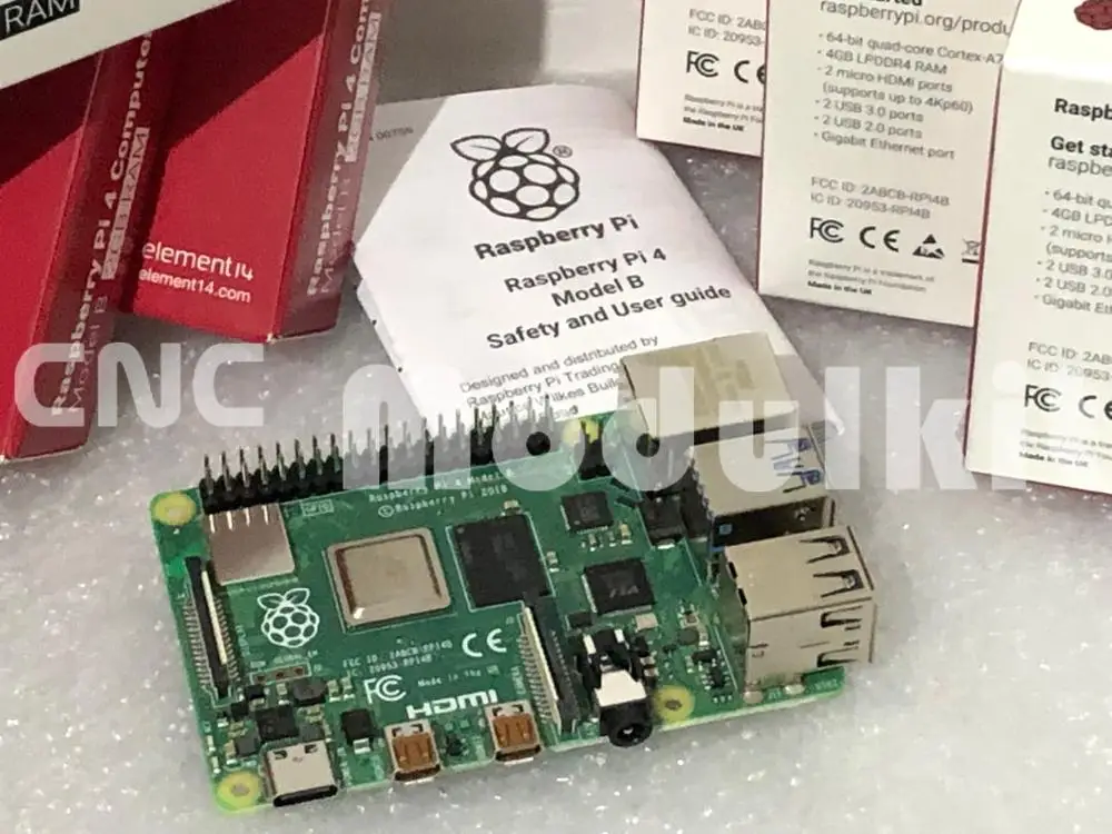 Оригинальная материнская плата Raspberry Pi 4B Broadcom 4G 1 4 ггц 512 мб демопрограммирование