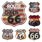 Дорожные знаки Route 66, винтажные дорожные знаки, высокоходовые металлические жестяные знаки для искусства, Настенный декор 12X12 дюймов, металлические знаки в стиле ретро, железная живопись