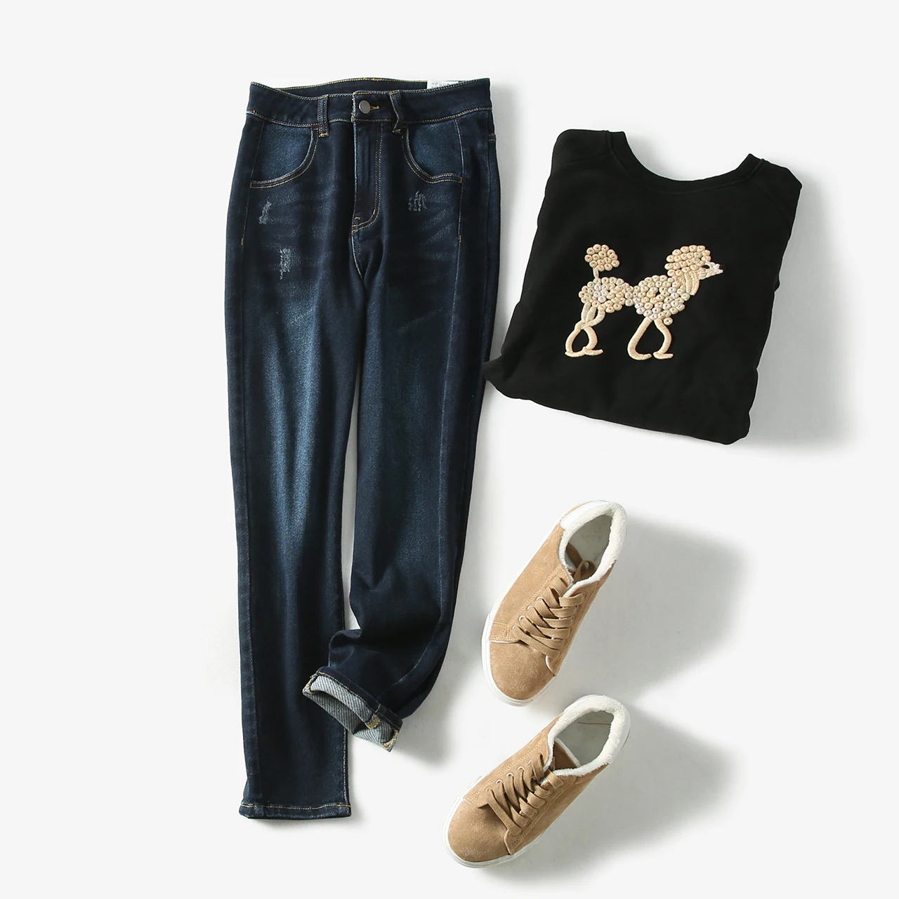 Топ дизайн! 2019 осень новое поступление офисные женские джинсы брюки штаны