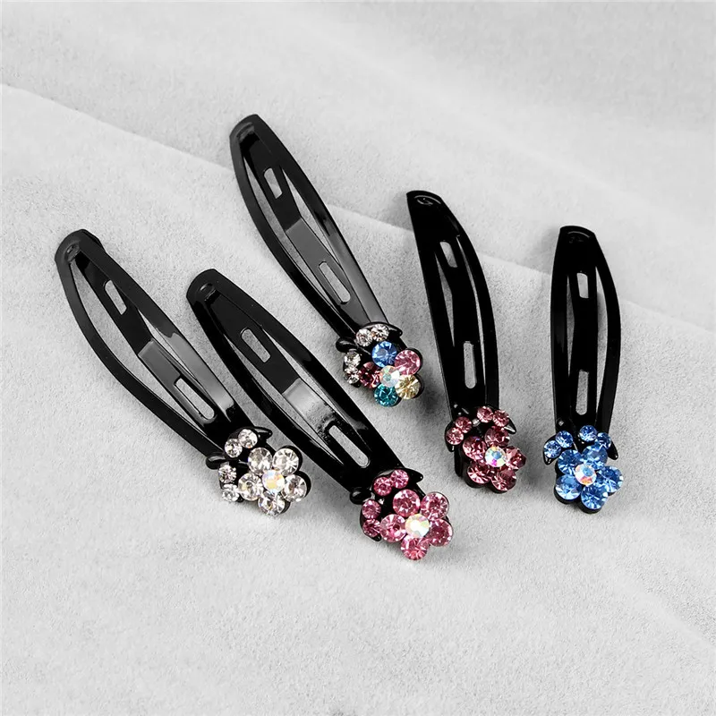 

Colorful Metal Hair Clips For Women Cute Crystal Flower Barrettes Headwear Girls Sweet Bangs Hairpins Hair Accessorie Gift